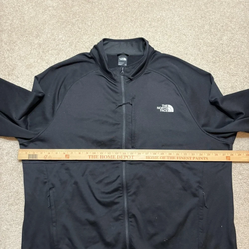 The North Face Jacket Mens 3XL Black Softshell Zip Fleece Lined Hiking Outdoor